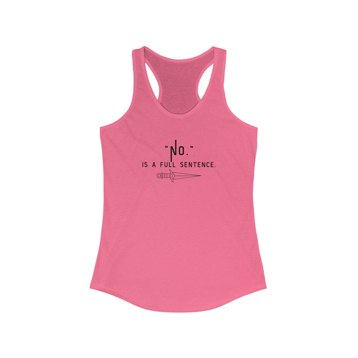 "NO" Racerback Tank