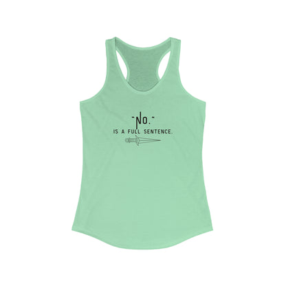 "NO" Racerback Tank