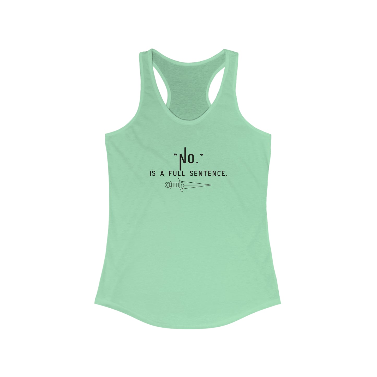 "NO" Racerback Tank