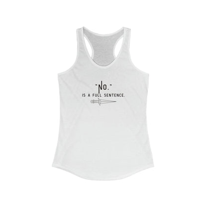 "NO" Racerback Tank