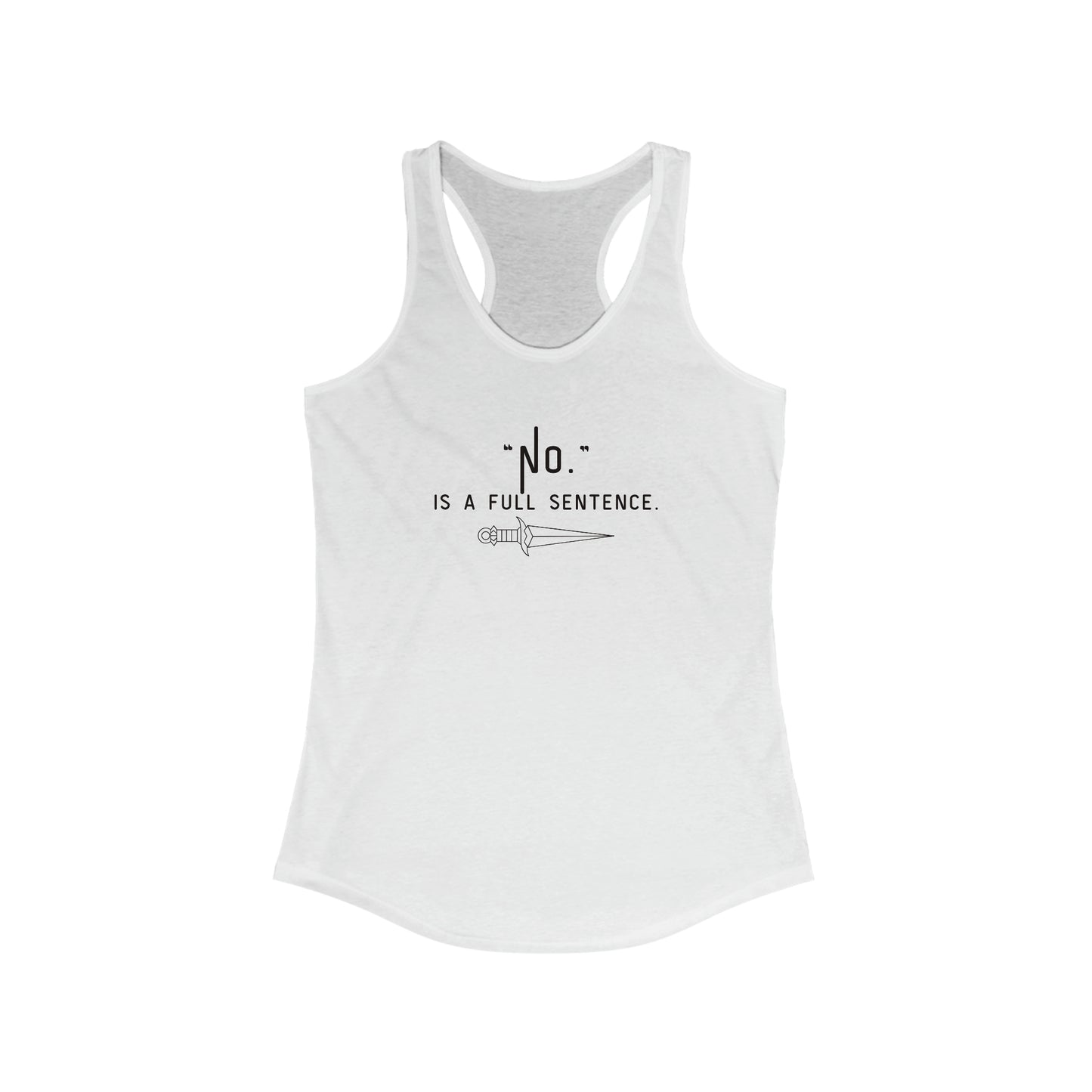 "NO" Racerback Tank