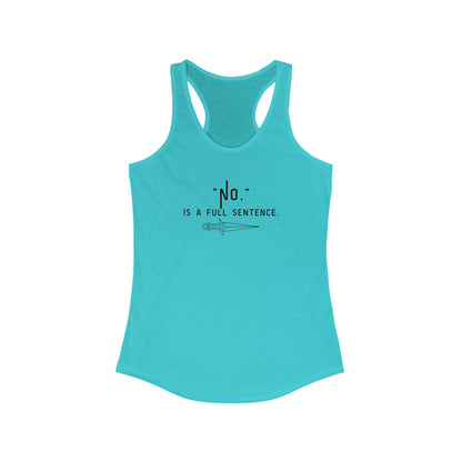 "NO" Racerback Tank