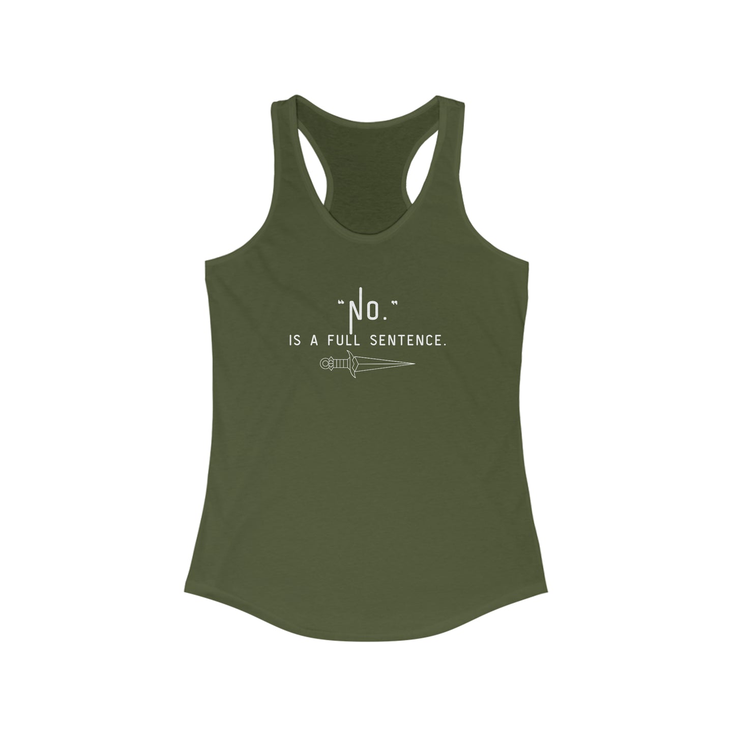 "NO" Racerback Tank