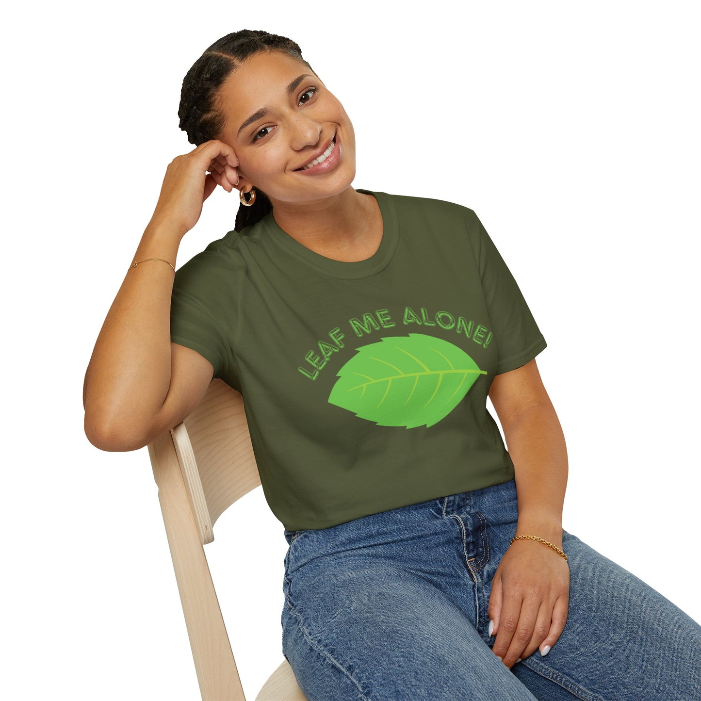 "Leaf Me Alone!" Nature-Inspired Graphic Tee