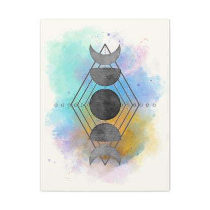 Moon Phases Canvas Stretched